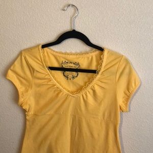 Golden Yellow V-neck Shirt